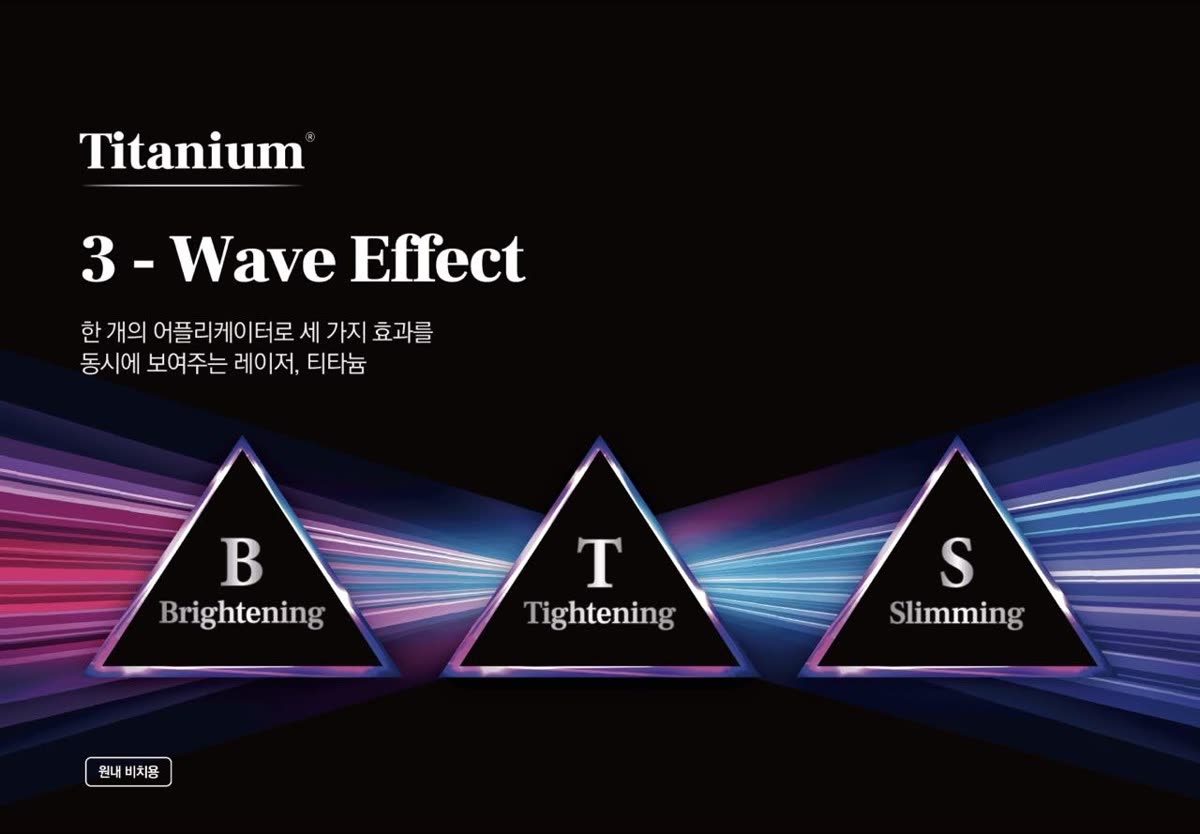 Titanium 3-Wave Effect — one applicator delivering Brightening, Tightening and Slimming simultaneously — Nue Skin Beauty Esthetique